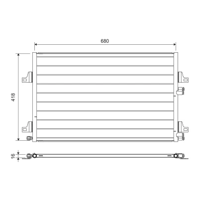 Billede af VALEO 817731 Kondensator uden tørrer 14 Aluminium 418 R 134a