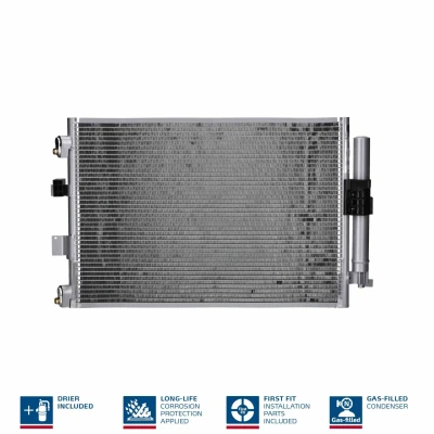 Billede af NISSENS 940463 Kondensator med tørrer Aluminium 591 R 134a FORD: C Max 2, FOCUS 3 Turnier,