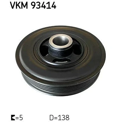 Billede af SKF VKM 93414 Remskive Krumtapaksel 151,20mm 6 FORD: FOCUS 3 Turnier, C Max 2, MONDEO 4 Turnier