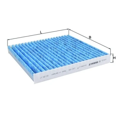 Billede af MAHLE ORIGINAL LAO 430 Kabinefilter Aktivkulfilter, med antiallergisk virkning, antibakteriel virkning 215,0 213 25,0 CST4624
