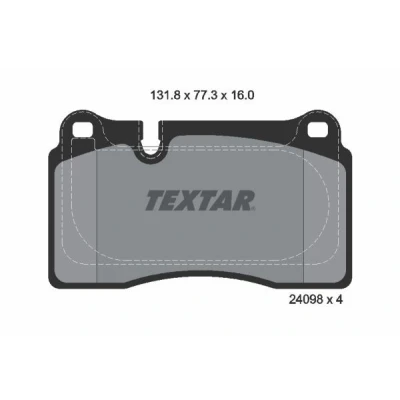 Billede af TEXTAR 2409803 Bremseklodser Forberedt til slidindikator SEAT: Leon III ST, Hatchback, ST Van / Stationcar, AUDI: A3 Sportback, TT Coupe