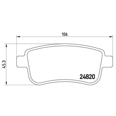 Billede af BREMBO P 68 054 Bremseklodser Ekskl. slidadvarselskontakt med bremsecaliperskruer tilbehør RENAULT: GRAND SCENIC 3, Megane CC, Fluence