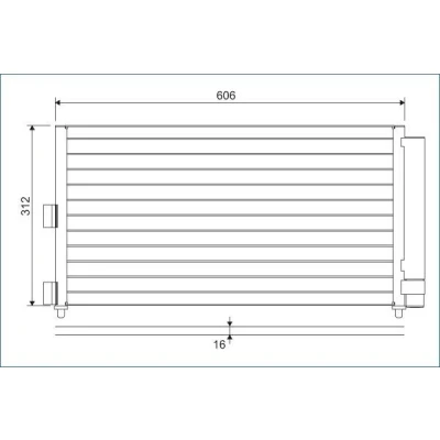 Billede af VALEO 818021 Kondensator uden tørrer Aluminium 312 R 134a