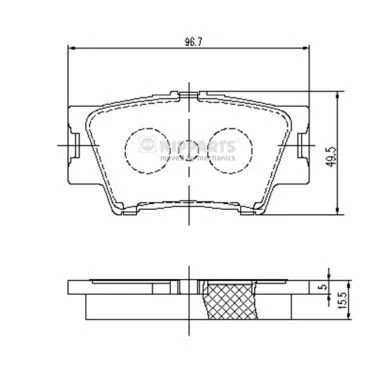 Billede af Bremseklodser NIPPARTS J3612035