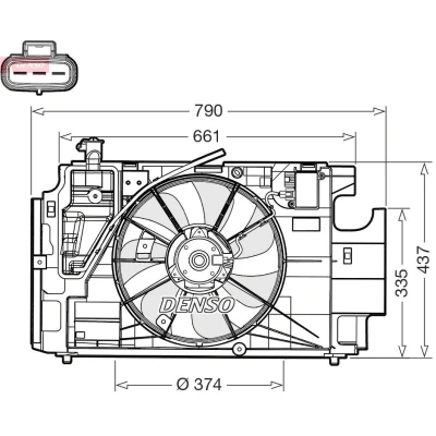 Billede af DENSO DER50004 Køleventilator