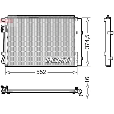 Billede af DENSO DCN41017 Kondensator med tørrer R 134a