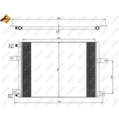 Billede af NRF 58258 Radiator Aluminium 468 388 26 Loddet køleripper AUDI: A2