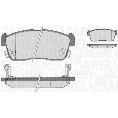 Billede af MAGNETI MARELLI 363916060471 Bremseklodser med akustisk advarsel for slid SUZUKI: IGNIS 2, Alto VI, Celerio, DAIHATSU: Cuore 6, Sirion II, 6