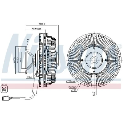 Billede af Kobling, kølerventilator NISSENS 86243