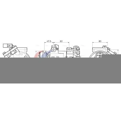 Billede af AVA COOLING SYSTEMS MTAK295 Kompressor DKS 15D 12V PAG 46 R134a med kompressorolie, magnetkobling, uden diode