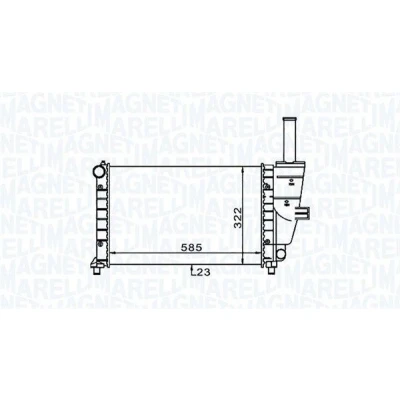 Billede af MAGNETI MARELLI 350213187100 Radiator 585 322 23 Mekanisk fuget køleripper FIAT: Punto II Hatchback
