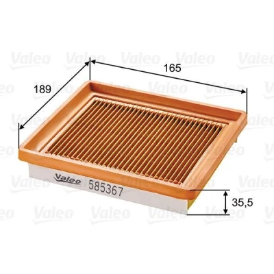 Billede af VALEO 585367 Luftfilter 36 165 189 Filterindsats FORD: FIESTA 5