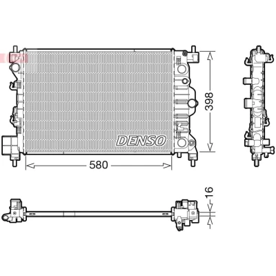 Billede af DENSO DRM20117 Radiator 580 414 16