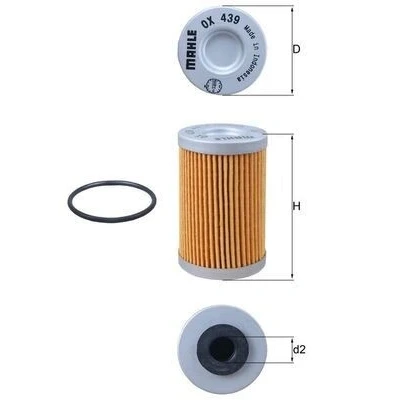 Billede af MAHLE ORIGINAL OX 439D Oliefilter Filterindsats