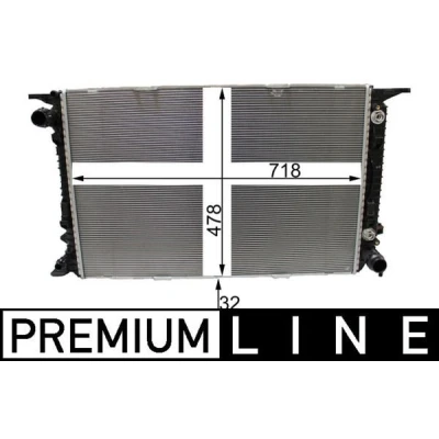 Billede af MAHLE ORIGINAL CR 2178 000P Radiator 718 478 32 Loddet køleripper