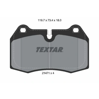Billede af TEXTAR 2147102 Bremseklodser Forberedt til slidindikator BMW: 7, MASERATI: 3200 GT Coupe