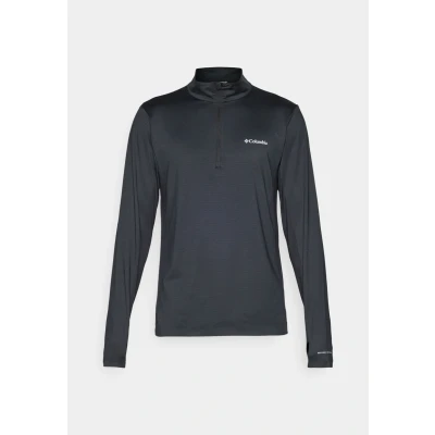 Billede af Columbia Three PITCH HALF ZIP Langærmet Tshirt, Herre, Størrelse: Medium, Black