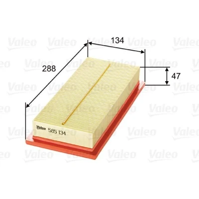 Billede af VALEO 585134 Luftfilter 47 134 288 Filterindsats FIAT: Punto I Hatchback, Uno Hatchback