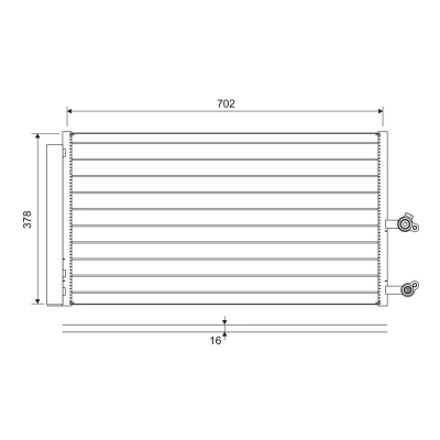Billede af VALEO 822645 Kondensator med tørrer Aluminium 382