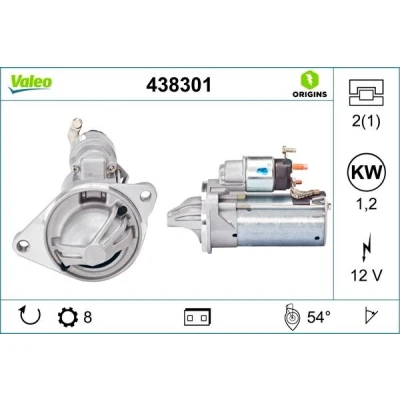 Billede af VALEO 438301 Starter 12 1,2 8 NEW ORIGINAL PART FORD: FIESTA 6