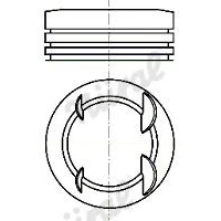 Billede af NÜRAL 87 450400 10 Motor Stempel 72,2mm til Trapez plejlstang RENAULT: Captur