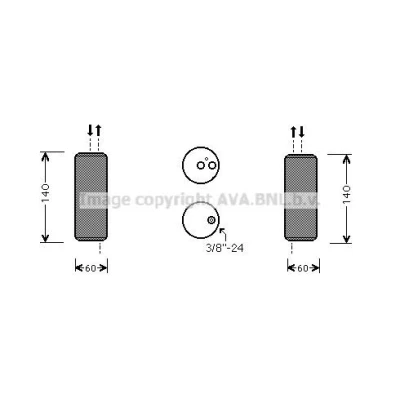 Billede af PRASCO DN5201 Kondensator 15,5 10,0 Aluminium 690 NISSAN: Almera 2 Limousine