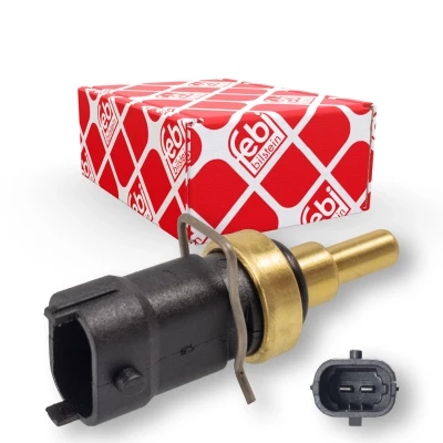 Billede af FEBI BILSTEIN 107538 Kølevæsketemperatur Sensor sort med holdefjeder, pakning FIAT: Panda II Hatchback, 500 Hatchback