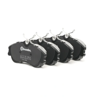 Billede af BREMBO P 61 069 Bremseklodser Ekskl. slidadvarselskontakt med bremsecaliperskruer uden tilbehør PEUGEOT: 206 Hatchback, SW, Partner I Combispace