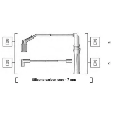 Billede af MAGNETI MARELLI 941135170704 Tændkabelsæt CITROËN: BX Hatchback, PEUGEOT: 309 II Hatchback