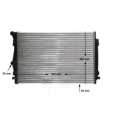 Billede af MAHLE ORIGINAL CR 2055 001S Radiator 650 453 24 Mekanisk fuget køleripper VOLKSWAGEN: Golf 7, Touran II, Tiguan AUDI: A3 Sportback, Cabriolet