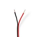 Billede af Højtaler Kabel 2x 0.75 mm² Kobber 100.0 m Runde PVC Rød / Sort Rulle