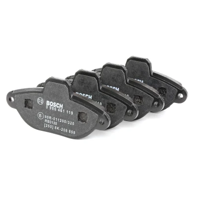 Billede af BOSCH 0 986 461 119 Bremseklodser Low Metallic med anti knirke plade, monteringsvejledning FIAT: Panda II Hatchback, Punto Hatchback
