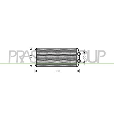 Billede af PRASCO CI426H002 Varmeveksler uden slange/rør CITROËN: Berlingo II Van