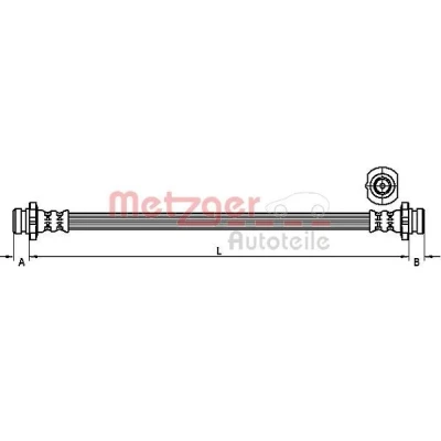 Billede af METZGER 4111272 Bremseslange 397 M10x1 DF NISSAN: NP300 Navara Pick up