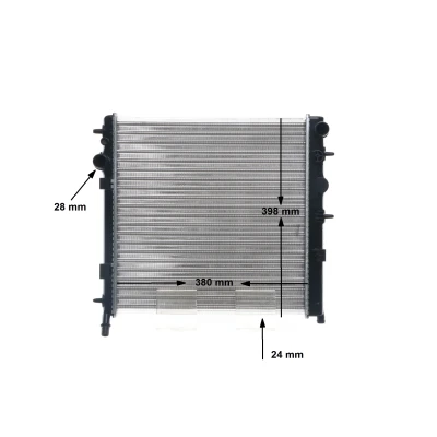 Billede af MAHLE ORIGINAL CR 556 002S Radiator til køretøjer med/uden klimaanlæg 380 398 24 Mekanisk fuget køleripper PEUGEOT: 207 Hatchback, SW
