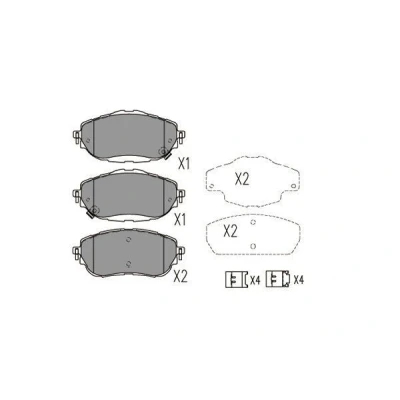 Billede af KAVO PARTS KBP 9123 Bremseklodser med akustisk advarsel for slid TOYOTA: Auris Stationcar, Hatchback
