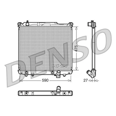 Billede af DENSO DRM47020 Radiator Aluminium 475 590 27 SUZUKI: Grand Vitara 1 SUV
