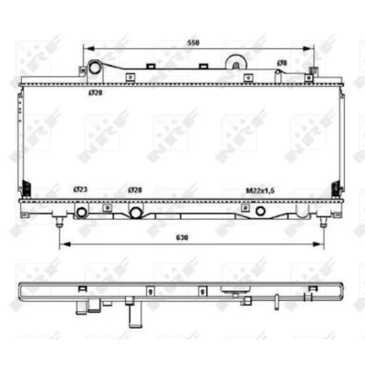 Billede af NRF 53202 Radiator Aluminium 757 270 16 Loddet køleripper FIAT: Punto I Hatchback