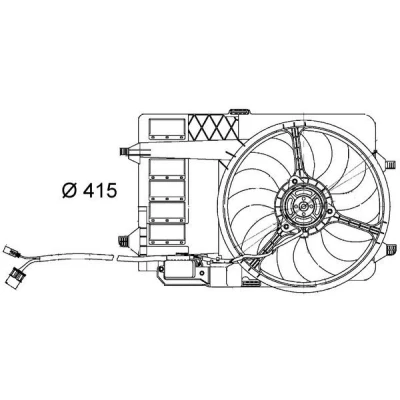 Billede af MAHLE ORIGINAL CFF 29 000S Køleventilator 398 12 elektrisk med ramme