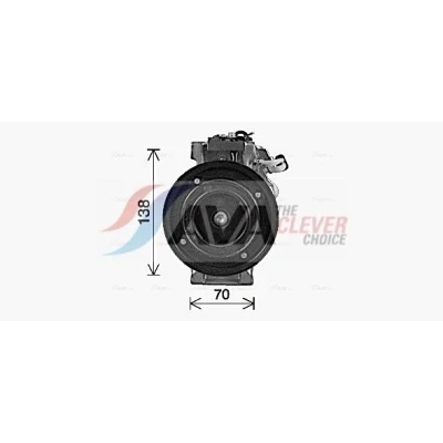 Billede af PRASCO MSAK737 Kompressor 6SAS14C 12 PAG 46 YF R 1234yf, 134a med magnetkobling