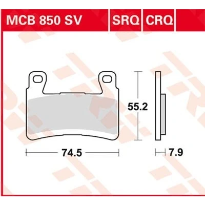 Billede af TRW Sinter Street MCB850SV Bremseklodser
