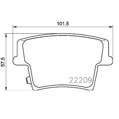 Billede af BREMBO P 11 040 Bremseklodser med akustisk advarsel for slid tilbehør