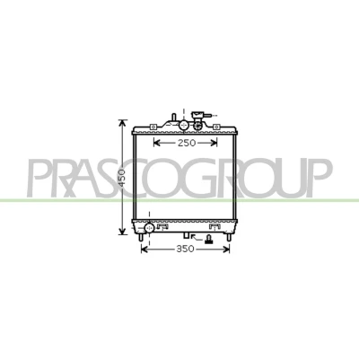 Billede af PRASCO KI320R002 Radiator Aluminium 355mm 395mm 16mm Loddet køleripper KIA: Picanto I
