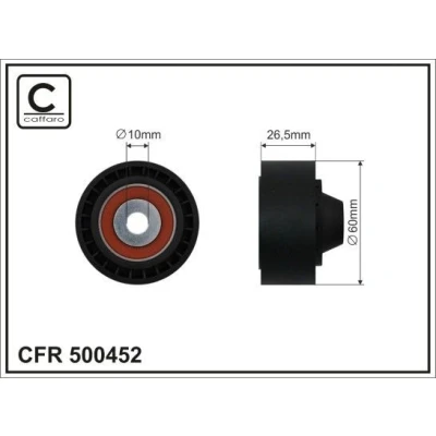 Billede af Medløberhjul, multi V rem CAFFARO 500452