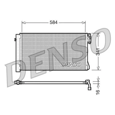 Billede af DENSO DCN05012 Kondensator med tørrer 341x584x16 R 134a 341 BMW: 3 Touring, 1 Hatchback, X3