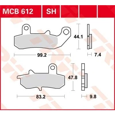 Billede af TRW Sinter Street MCB612SH Bremseklodser