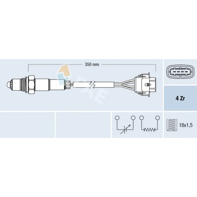 Billede af FAE 77155 Lambdasonde OPEL: Vectra C Sedan, Zafira A, CC