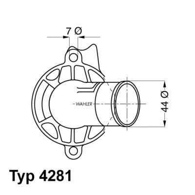 Billede af WAHLER 4281.87D Termostat 87 med pakning MERCEDES BENZ: E klasse Sedan, C T modell