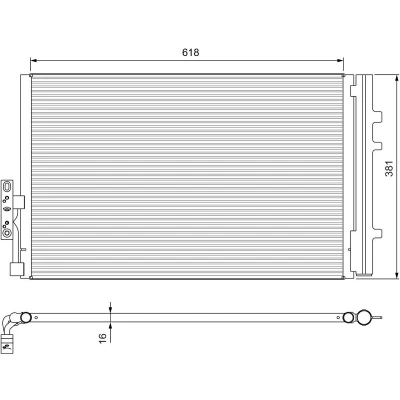 Billede af VALEO 814386 Kondensator med tørrer Aluminium 381 R 134a BMW: X3