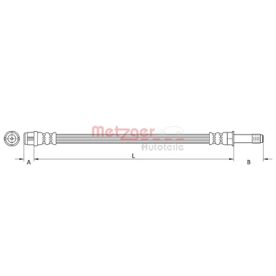 Billede af METZGER 4110448 Bremseslange 397 AUDI: Q5, A4 B8 Avant, Sedan